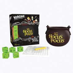 the hogs pocus game is in its box and it's ready to play