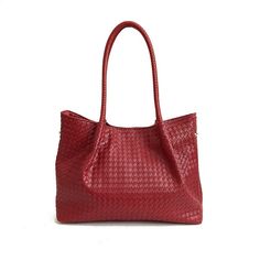 Women's Big Capacity Leather Bag - Wnkrs Trendy Burgundy Shoulder Bag With Large Capacity, Casual Burgundy Rectangular Shoulder Bag, Burgundy Shoulder Bag For Shopping, Burgundy Handheld Bag With Large Capacity, Burgundy Handheld Shoulder Bag With Large Capacity, Trendy Burgundy Tote Shoulder Bag, Burgundy Casual Bag With Double Handle, Trendy Burgundy Bag For Everyday Use, Burgundy Shoulder Bag With Large Capacity For Daily Use