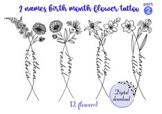 four different flowers with the names of each flower