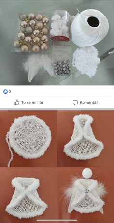 crochet patterns and instructions to make an angel ornament