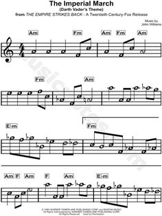 sheet music for the imperial march