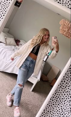 Outfits For School In Summer, Nice Outfits Dressy School, Dressy Casual Outfits For School, No Rip Jeans Outfit, 2023 College Outfits, Easy Cute School Outfits, Cute Winter Outfits Preppy, Cute White Girl Outfits, Cute Fits For School Spring