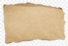 an old torn piece of brown paper on a white background png, transparent and psd