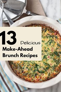 This list of make ahead brunch recipes are to die for! I used to struggle and stress about hosting a brunch, but then I made my life easier by only cooking brunch recipes I could make ahead, and it saves me boat loads of time! Check out this post for a great selection of sweet brunch recipes or savory brunch recipes. Sweet Brunch Recipes, Hosting A Brunch, Savory Brunch Recipes, Savory Brunch, Sweet Brunch