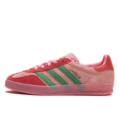 Adidas Gazelle Indoor Semi Rose Spark Preloved Scarlet - IG6782 | Limited Resell Indoor Roses, Adidas Gazelle Pink, Pink Gazelles, Rose Adidas, Pink Adidas, Look Vintage