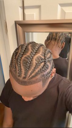 Hairstyle For Men Braids, Braid Styles For Medium Length Hair, Man Hairstyle Braids, Male Braid Designs, 2strands Twist Men, Crome Heart Braids, 4 Men’s Braids, Men’s Stitch Braids With Design, Cornbraids Hairstyles Men