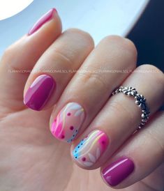 Bluesky Nails, Shiny Nails Designs, Summer Nails 2023, Flamingo Nails, Summer Gel Nails, Nails 2023, Short Nail Designs