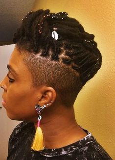 5 Ways To Have Fun With Locs | The Digital Loctician Braids With Shaved Sides, Shaved Side Hairstyles, Twisted Hair, Short Locs Hairstyles, Dreadlock Styles, Side Hairstyles, Mohawk Hairstyles, Dreadlock Hairstyles