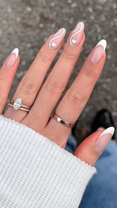 20 French Accent Nail Ideas to Spruce Up the Classic Manicure Accent Nail Ideas, Classic Manicure, Bella Nails, Red Aura, French Accent, French Manicures, Accent Nail