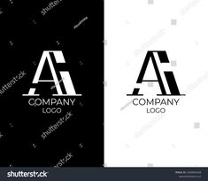 two letter logo design with black and white color for company or business stock photo royalty