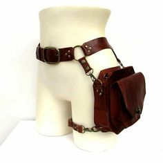 Medieval Steampunk, Clothing Drawing, Carnival Masquerade, Bag Types, Clothing Png, Leather Utility Belt, Waist Bag Fashion, Apocalyptic Clothing, Gothic Medieval