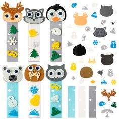 several different types of paper with animals on them