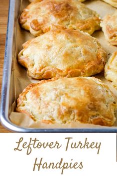 the leftover turkey hand pies are ready to be baked in the oven and eaten