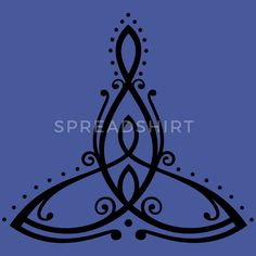 a black and blue background with an ornamental design