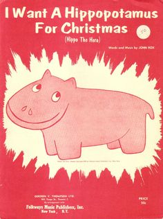 an old children's book about hippopotamus for christmas