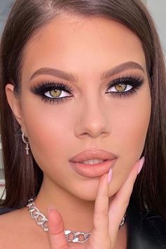 14. Stunning smokey eye makeup A stunning smokey eye makeup look. For this look, the eyes have a cool blend of eyeshadow. The makeup... Bridesmaid Makeup Blue Eyes, Boho Makeup, Soft Smokey Eye, Smokey Eye Makeup Look, Hazel Eye Makeup, Makeup Smokey, Wedding Eye Makeup, Classy Makeup