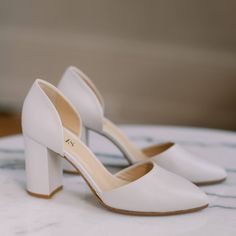 The Ella Heel in Creme – Maylis Comfortable Bridal Shoes, Elegant Wedding Shoes, Bridal Shoes Low Heel, Classy Shoes, Stunning Shoes, Stylish Sandals, Wedding Heels, White Heels, Comfortable Heels