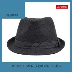 This Dockers men's fedora is a smart cold-weather essential to complete all your looks in style. Made from 100% wool, it features a plaid trim around the base. Base Material: 100% WoolCare: Spot CleanBrim Width: 2 InchCountry of Origin: Imported Fall Fitted Fedora, Men Over 50, Mens Fedora, Dockers Men, Large Hats, Brim Hat, Fedora, Cold Weather, Hats For Men