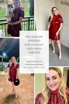 Looking for the perfect red or green holiday look? Try these gorgeous sequin dresses for a beautiful holiday style to remember! Holiday Cocktail Attire, Holiday Party Shoes, Holiday Cocktail Party, Holiday Cocktail, Sequin Dresses