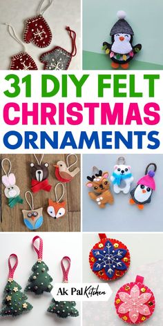 Create your own holiday magic with our DIY felt Christmas ornaments. These DIY felt Christmas crafts will add a personal touch to your Christmas tree decorations. Handcrafted with love, these homemade holiday decorations make perfect Christmas gifts. Explore our collection of Christmas sewing projects and discover the joy of crafting. Transform your tree with the warmth of personalized felt Christmas ideas and timeless holiday ornament ideas. You must try these DIY Christmas decorations today. Make Your Own Xmas Decorations, Felt Christmas Sewing Patterns, Felt Xmas Tree Ornaments, Easy Sew Ornaments For Kids, Easy Felt Ornaments For Kids, Felt Christmas Tree Ornaments Diy, Christmas Felt Decorations Diy