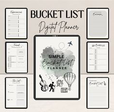 the bucket list is displayed on a whiteboard with black and gray writing, including an image