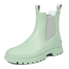 PRICES MAY VARY. 100% Waterproof: Made entirely of pure natural rubber, the integrated seamless line design can effectively prevent splashes, and even when walking on waterways, it can completely ensure that your feet will not get wet with water. Soft and Cozy Poly/Cotton Lining;We provide comforts by lining our women's boots with soft, polyester/cotton blend lining, where moisture also could be absorbed. Your feet will keep dry, cozy, and warm when wearing boots! Easy Pull-On Style & Non-Slip: Rainy Boots, Garden Boots, Boot Fashion, Short Rain Boots, Rain Shoes, Womens Rain Boots, Chelsea Boot, Dog Walking, Natural Rubber