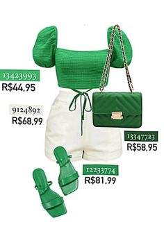 Look Shein, Green Clothes, Fashion Clothes For Men, Couple Fits, Latina Fashion Outfits, Latina Fashion, Outfit Mujer