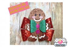 a ginger with green bow tie and red sequins