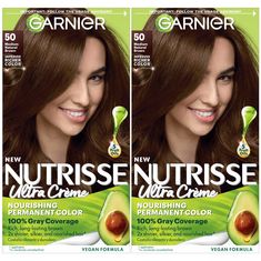 PRICES MAY VARY. Nutrisse shade 50 Medium Natural Brown (Truffle) permanent hair color is a medium brown shade that allows your natural tones to show without reflects that nourishes while it colors and adapts to all hair textures for radiant, long lasting, even color and 100% gray coverage Exclusive fruit oil ampoule, that is poured directly in the mix, after-color conditioner is enriched with 5 responsibly sourced oils: avocado, shea, olive, argan, and coconut oil for shiny, silky and nourished hair New color boost technology efficiently infuses intense hair dye into the hair fiber for richer, radiant, and long-lasting color with 100% gray hair coverage 97% natural origin conditioner locks in color and protects against dryness Leaping Bunny certified, Cruelty Free and Vegan Garnier Hair Color, Medium Golden Brown, Natural Brown Hair, Grey Hair Coverage, Temporary Hair Dye, Coloring For Boys, Honey Brown Hair, Color Conditioner, Brown Hair Dye