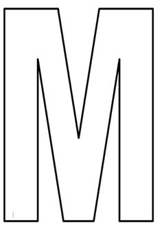 the letter m is shown in black and white