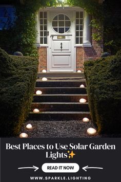 the best places to use solar garden lights for your front yard or patio area are in this article