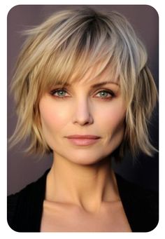 Short Hairstyle Women With Colored Hair, Layered Bob Square Face, Side Bangs Bob Haircut, Shaggy Bob With Side Bangs, Shoulder Length Hair Blonde Highlights, Medium Layered Bob With Bangs, Bob With Fringe Fine Hair, Short Layered Bob With Bangs, Long Pixie Cut With Bangs