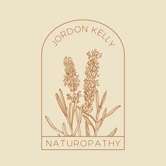 the logo for gordon kelly's naturopathy is shown in brown ink