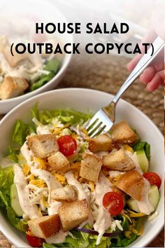 two white bowls filled with salad and dressing