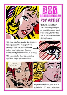 an advertisement for the pop art exhibit