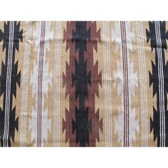 an old navajo rug with black and brown stripes