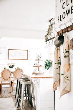 the kitchen is clean and ready to be used as a place for breakfast or dinner