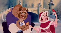 the beauty and the beast from disney's animated movie