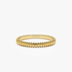 Elevate your style with our exquisite Solid Gold Bar Ring, a versatile and minimalist piece for stacking. Crafted in 14K gold, this Ribbed Wedding Band exudes timeless charm, making it an ideal choice for stacking or wearing alone. Explore the allure of this Gold Bar Eternity Ring, a simple and captivating addition to your jewelry collection, especially during our holiday sale. ▶ Item Details * Handmade * Made to Order * Gold KT: 14K Solid Gold (also available in 18K) * Gold Color Options: Rose Gold, Yellow Gold, White Gold * Width: 2.00MM * Height: 1.30MM * Ready to Ship in 3-10 Business Days ▶ See more of our Gold Rings here - http://etsy.me/2lwZBVl ▶ See our storefront here - http://etsy.me/2lUcVnH  ▶ All store sections here * Diamond Rings - http://etsy.me/2lwKUl8 * Diamond Earrings - Gold Bar Ring, Mid Finger Rings, Criss Cross Ring, Bar Ring, Gold Armband, Stacking Bands, Ring Simple, Local Jewelry, Gold Ring Stack