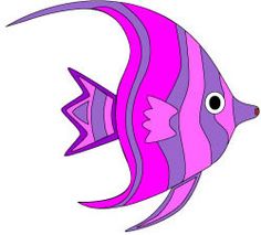 a pink and purple fish with black eyes