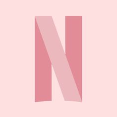 the letter n is made up of pink rectangles