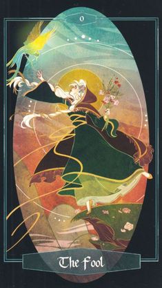 the fool tarot card is shown in this image