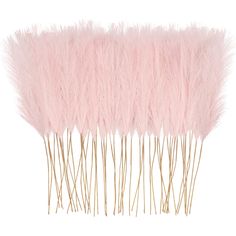 pink feathers are arranged on top of each other