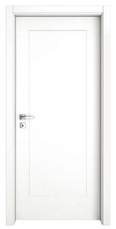 an open white door on a white background