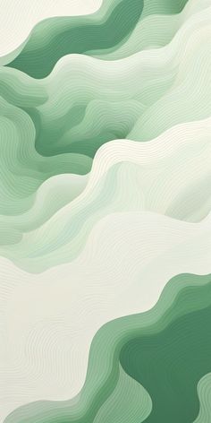 an abstract green and white background with wavy lines