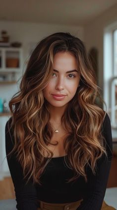 40 Heavy Highlights On Dark Hair Hairstyles That Will Make You Feel Like a Bombshell Dark Hair With Highlights And Layers, Hair With Highlights And Layers, Highlights And Layers, Partial Foil