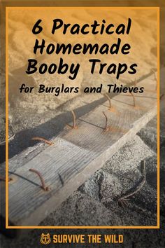 a book cover with the title 8 practical homemade booby traps for burglers and their