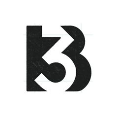 the letter b is shown in black and white