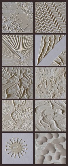 four different types of textured paper