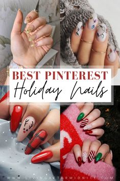 Nail Designs Simple Christmas, Christmas Nail Art Designs Xmas, Trendy Christmas Nails, Christmas Nail Inspo, Diy Christmas Nail Art, Disney Christmas Nails, Xmas Nail Designs, Xmas Nail, Christmas Nails Diy